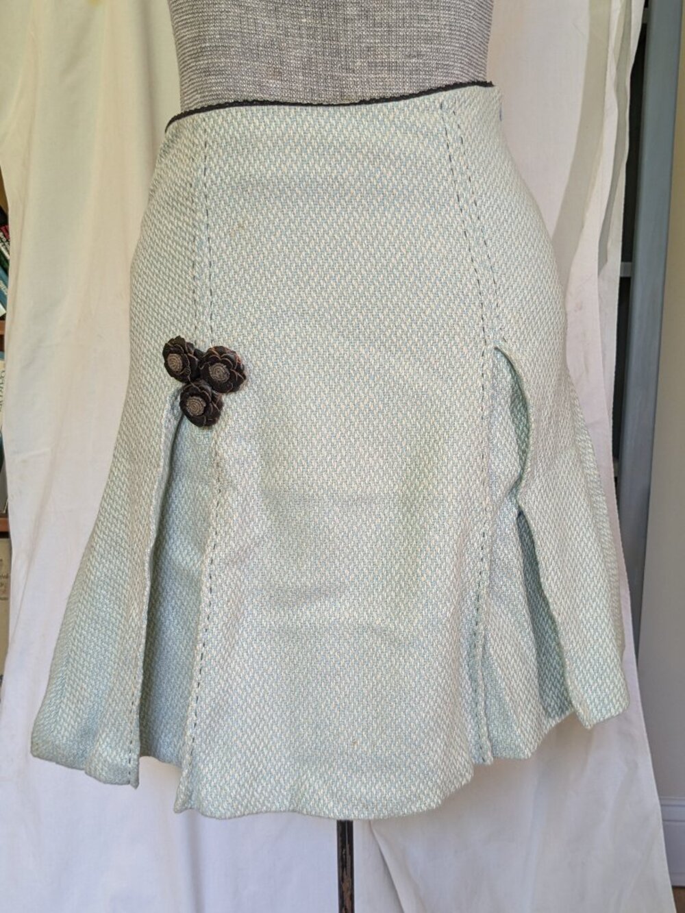 Odille Wool Blue Skirt size 4